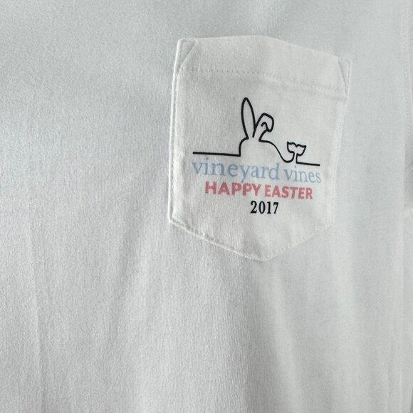 Vineyard Vines Easter Pocket T-Shirt Womens Small Short Sleeve White TP-3351 - Picture 5 of 9